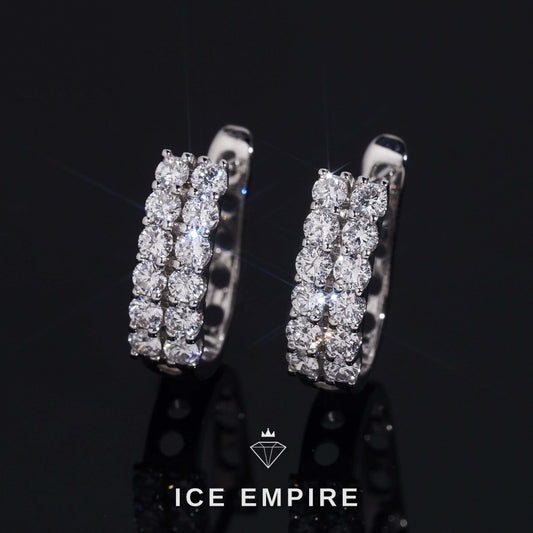 Iced Out 18K Gold Lab Grown Diamond Earrings