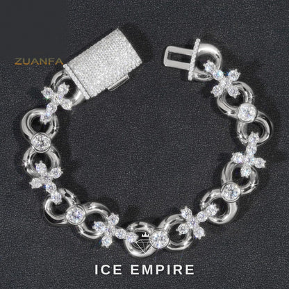 Iced Out Rose Gold Plated Moissanite Cuban Chain