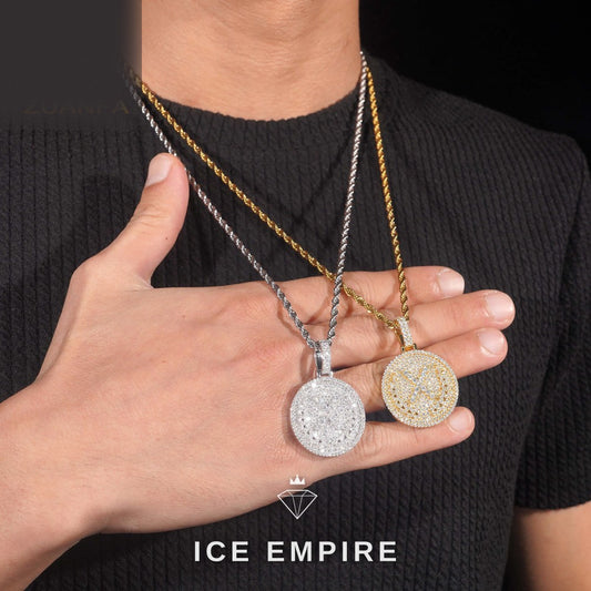 Iced Out Rose Gold Plated Moissanite Pendant