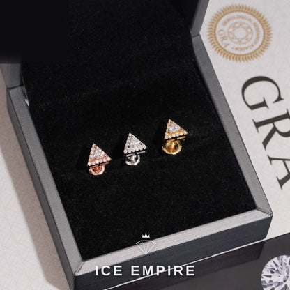 Iced Out 925 Silver Moissanite Stud Earrings