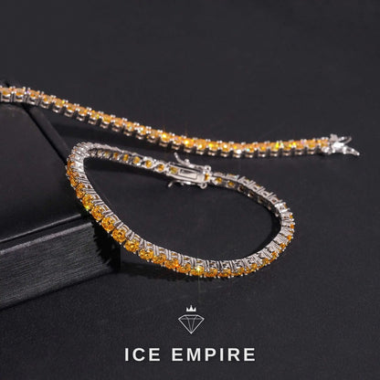 Iced Out Gold Plated Moissanite Tennis Bracelet