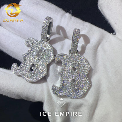 Iced Out Rose Gold Plated Moissanite Pendant