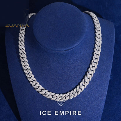 Iced Out Rose Gold Plated Moissanite Cuban Chain
