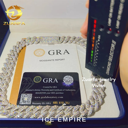 Iced Out Rose Gold Plated Moissanite Cuban Chain