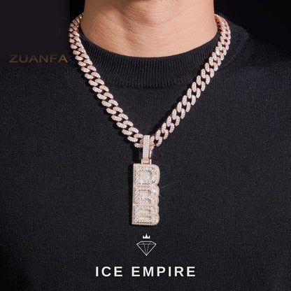 Iced Out Cross 925 Silver Moissanite Pendant