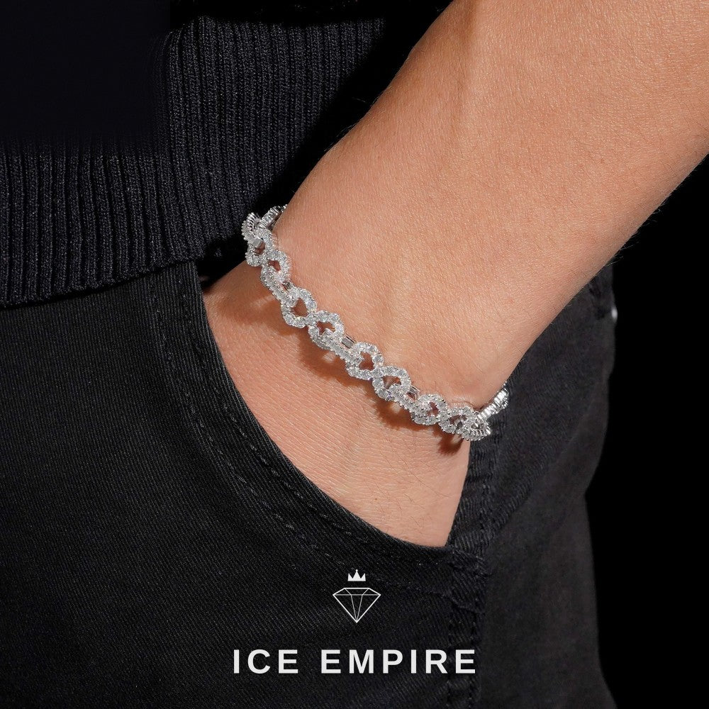 Iced Out 925 Silver Moissanite Cuban Chain