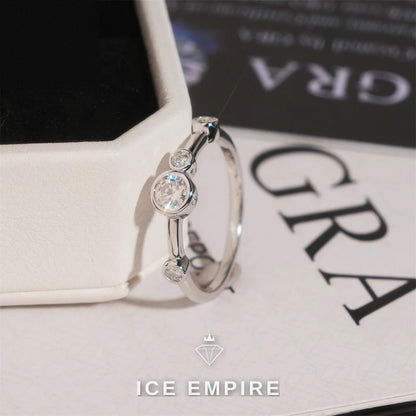 Iced Out Gold Plated Moissanite Engagement Ring