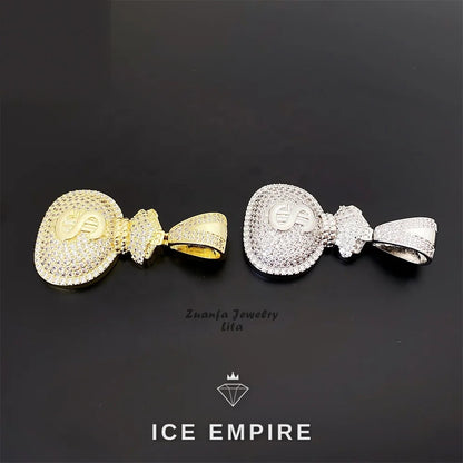 Iced Out 925 Silver Pendant