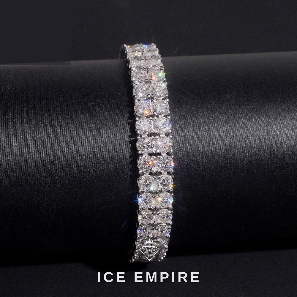 Iced Out 925 Silver Moissanite Tennis Bracelet