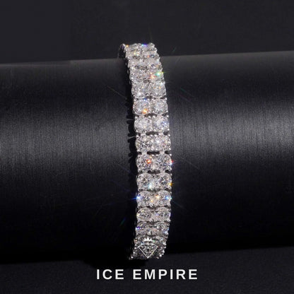 Iced Out 925 Silver Moissanite Tennis Bracelet