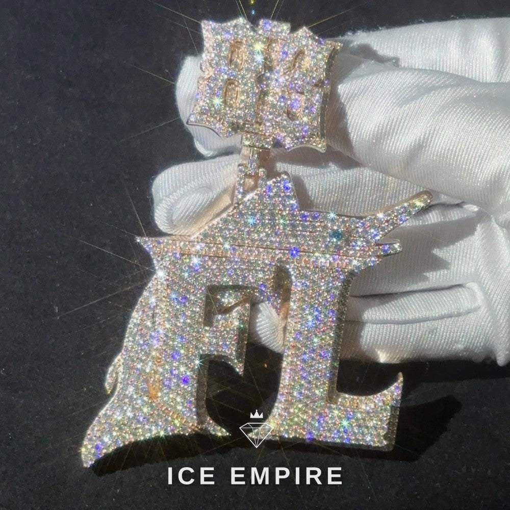 Iced Out Baguette Rose Gold Plated Cuban Chain