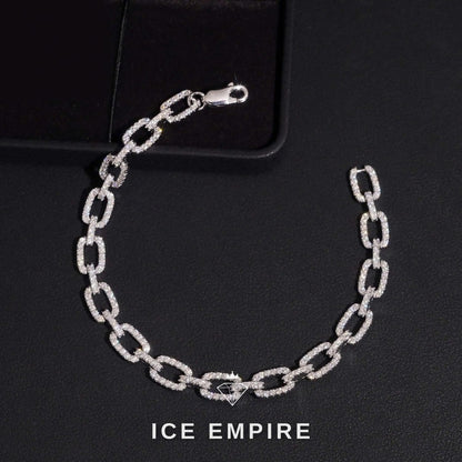 Iced Out Rose Gold Plated Moissanite Bracelet