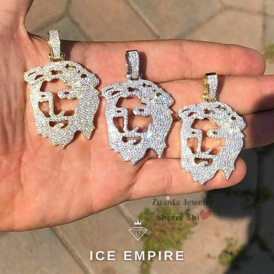Iced Out 925 Silver Moissanite Pendant