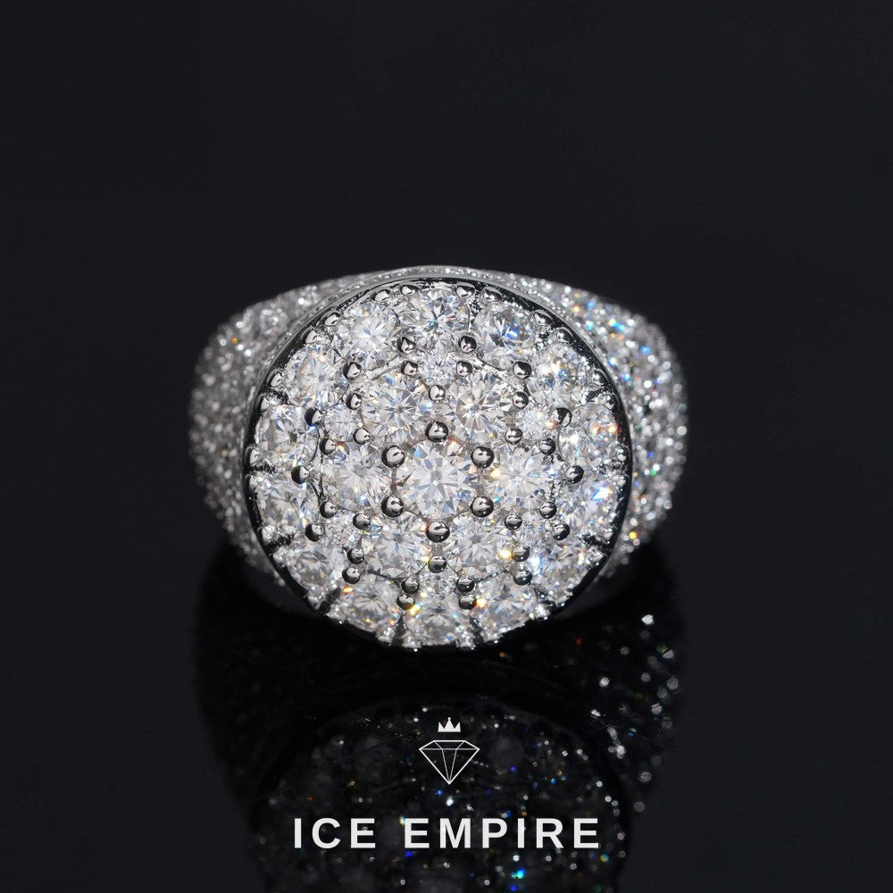 Iced Out Rose Gold Plated Moissanite Ring