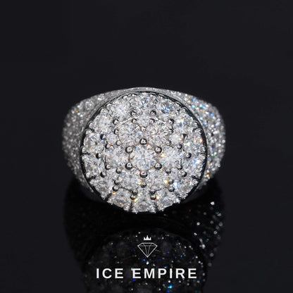 Iced Out Rose Gold Plated Moissanite Ring