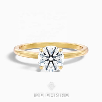 Iced Out 10K Gold Lab Grown Diamond Ring