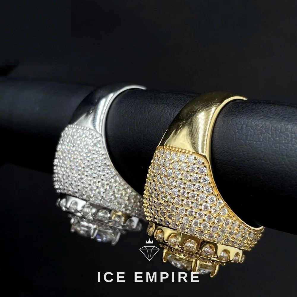 Iced Out 925 Silver Moissanite Ring