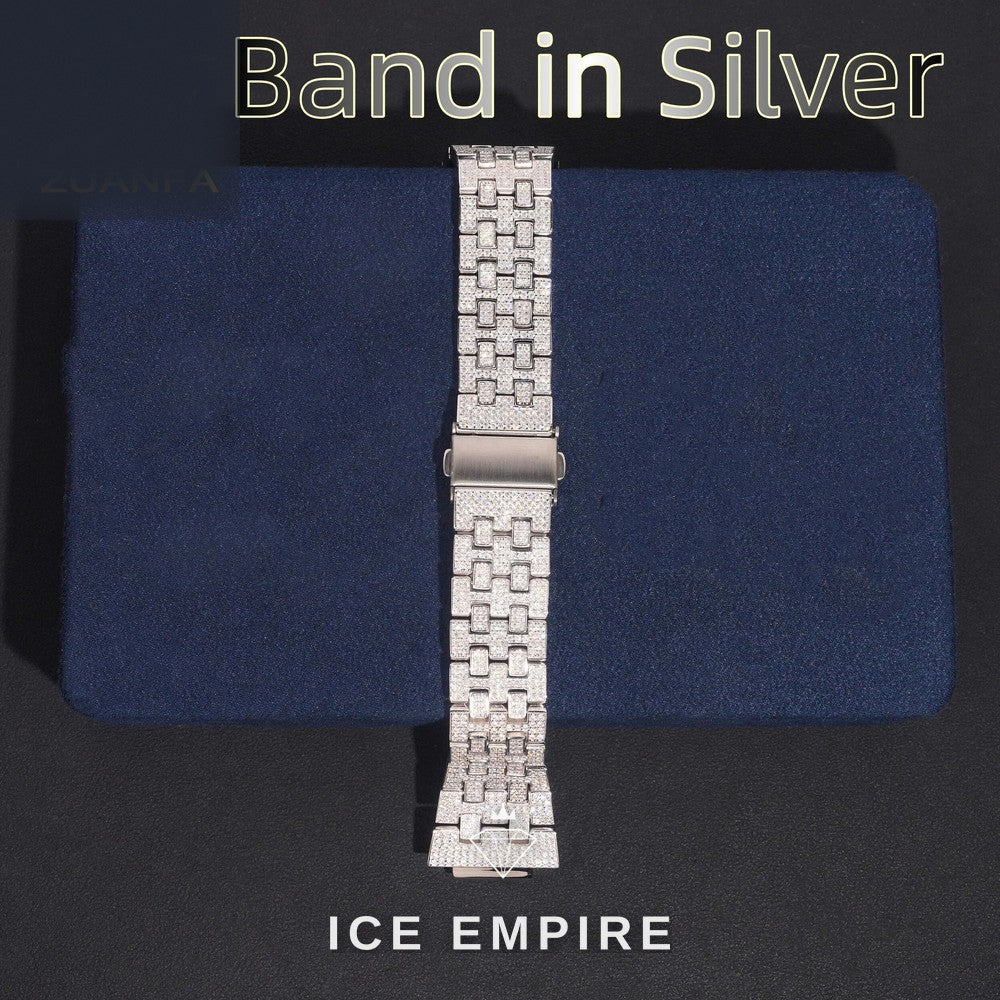 Iced Out 925 Silver Moissanite Watch