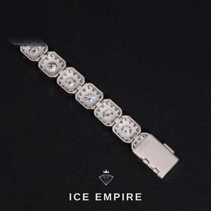 Iced Out 925 Silver Moissanite Cuban Chain