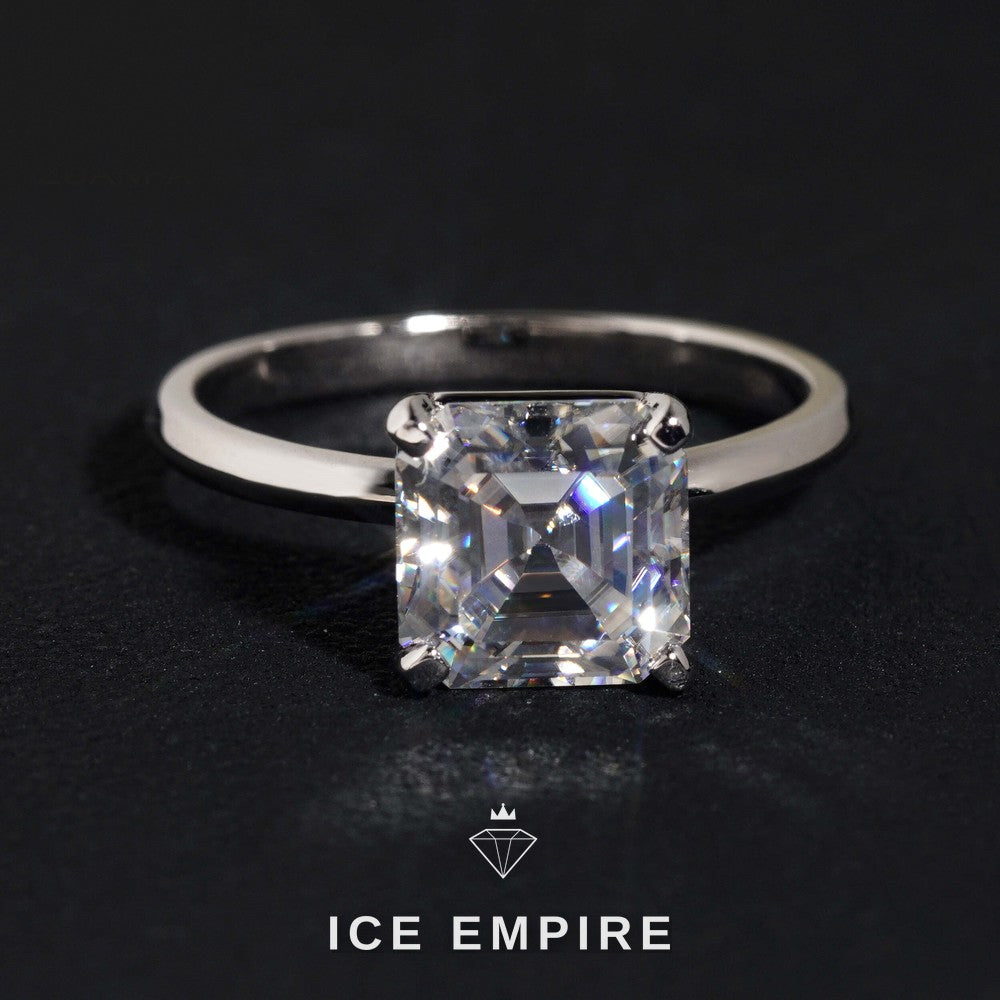 Iced Out 925 Silver Moissanite Wedding Band
