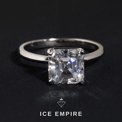 Iced Out 925 Silver Moissanite Wedding Band