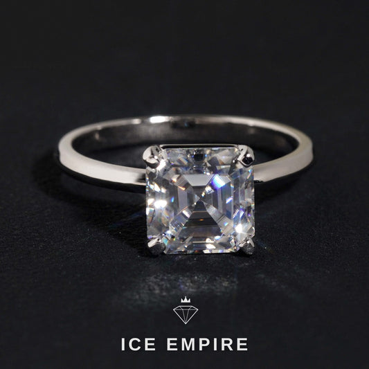 Iced Out 925 Silver Moissanite Wedding Band