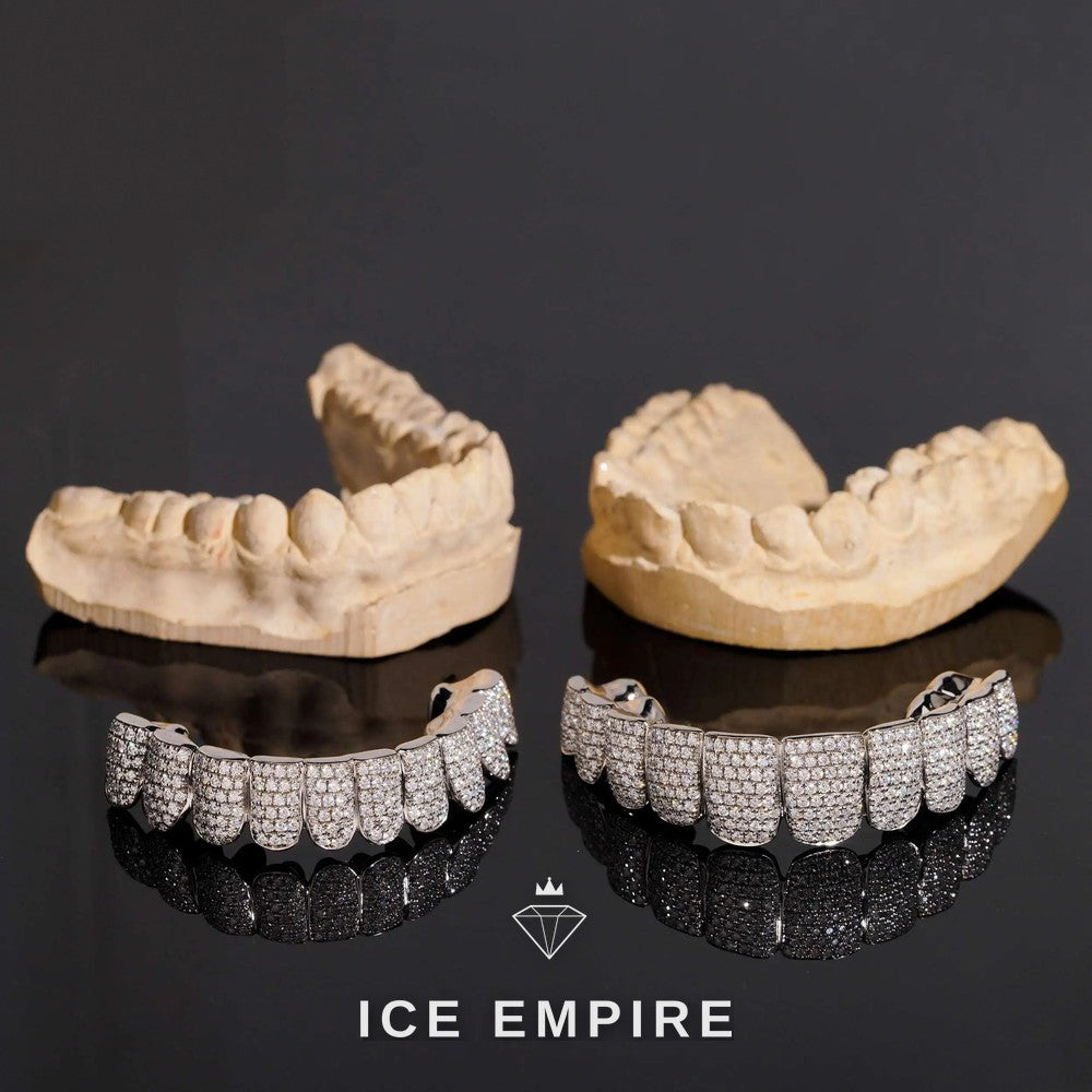 Iced Out 925 Silver Moissanite Grillz