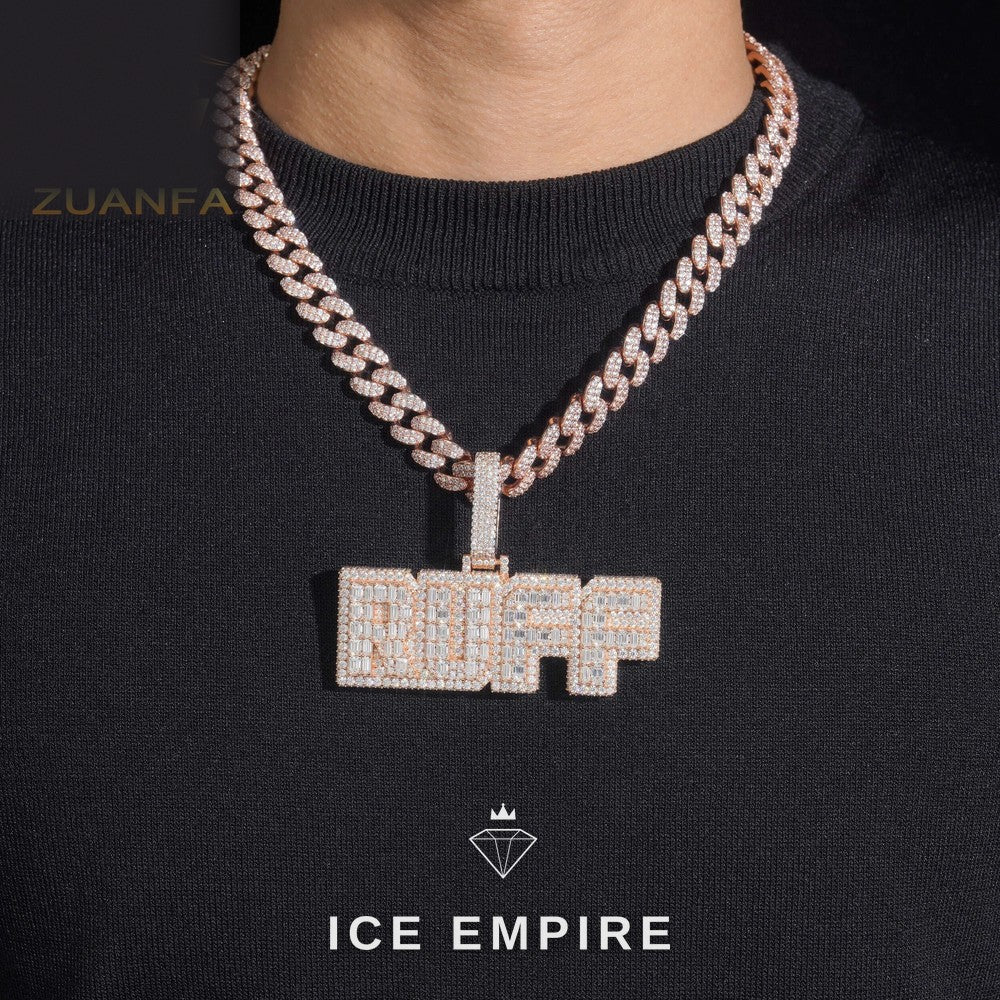 Iced Out Rose Gold Pendant