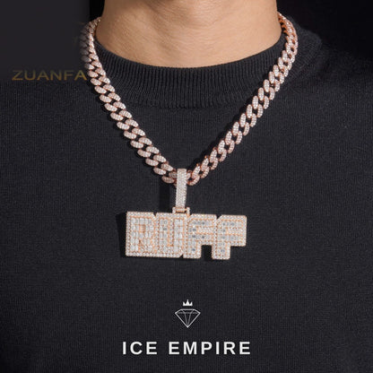 Iced Out Rose Gold Pendant