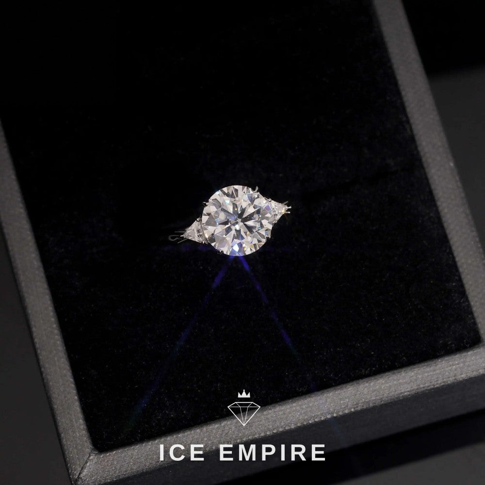 Iced Out Gold Plated Moissanite Wedding Band