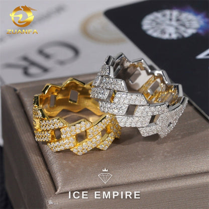 Iced Out 925 Silver Moissanite Cuban Chain
