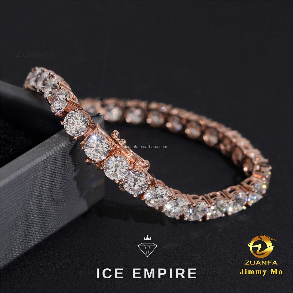 Iced Out 10K Gold Lab Grown Diamond Tennis Bracelet