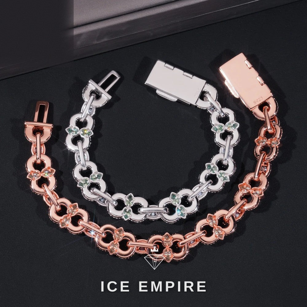 Iced Out Rose Gold Plated Moissanite Cuban Chain