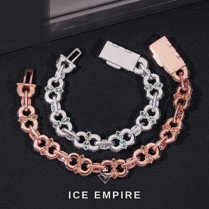 Iced Out Rose Gold Plated Moissanite Cuban Chain