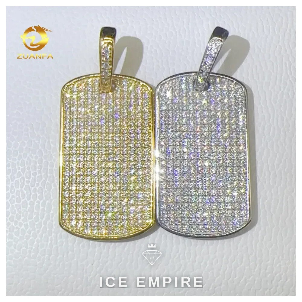 Iced Out Rose Gold Plated Moissanite Pendant