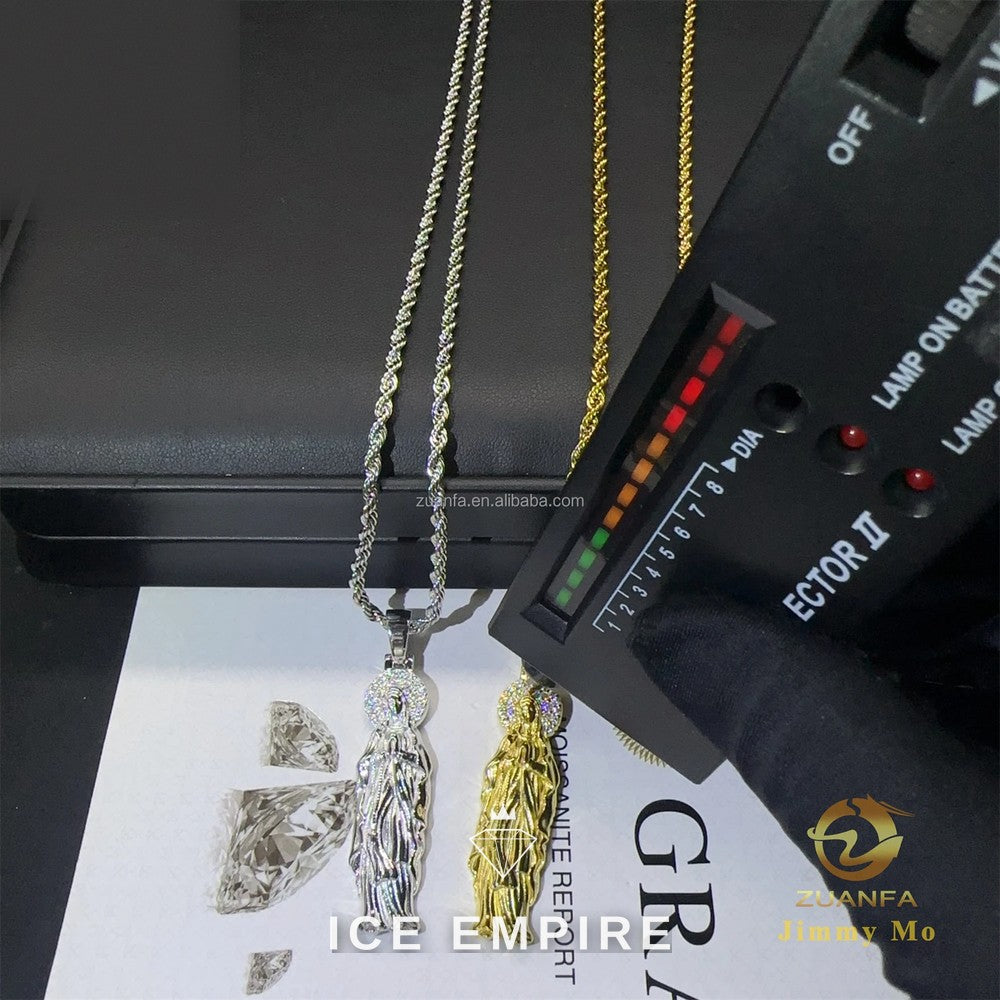 Iced Out 925 Silver Moissanite Pendant