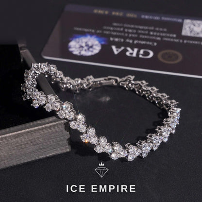 Iced Out 925 Silver Moissanite Tennis Bracelet