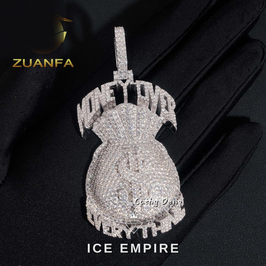 Iced Out Baguette Rose Gold Plated Pendant