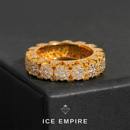 Iced Out Gold Plated Moissanite Ring