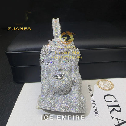 Iced Out 925 Silver Moissanite Pendant