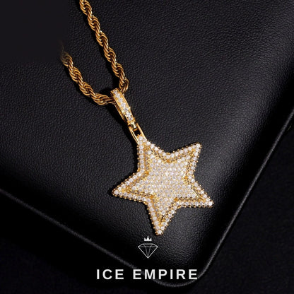 Iced Out Heart 925 Silver Moissanite Pendant