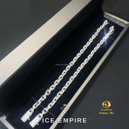 Iced Out Gold Plated Moissanite Cuban Chain