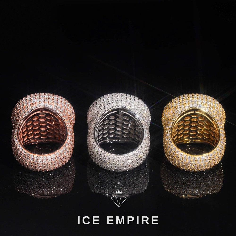 Iced Out 925 Silver Moissanite Ring