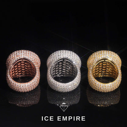 Iced Out 925 Silver Moissanite Ring