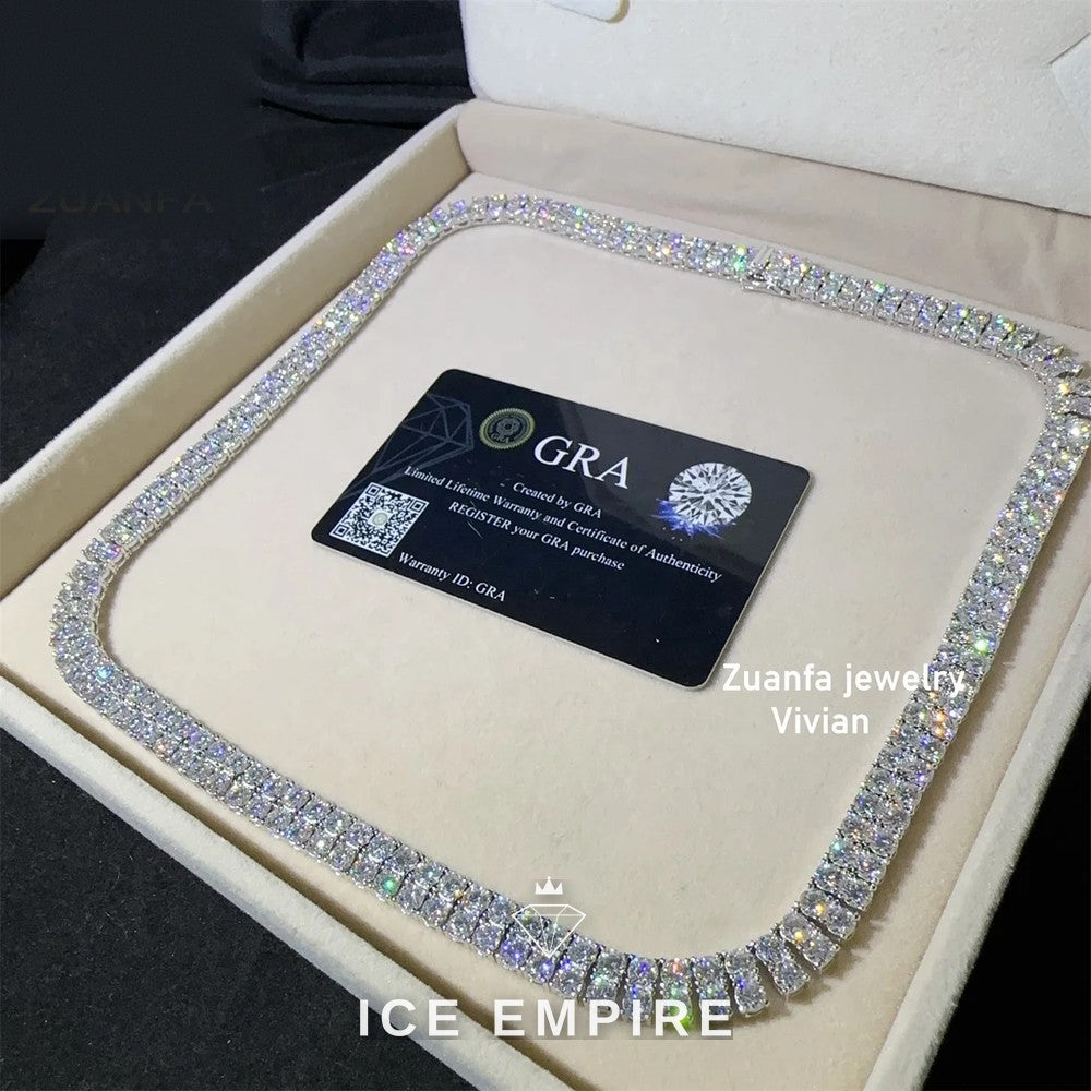 Iced Out Rose Gold Plated Moissanite Cuban Chain