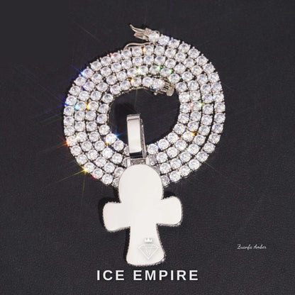 Iced Out Cross 925 Silver Moissanite Pendant