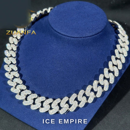 Iced Out Rose Gold Plated Moissanite Cuban Chain