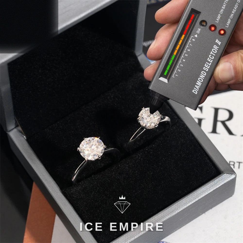 Iced Out 925 Silver Moissanite Wedding Band
