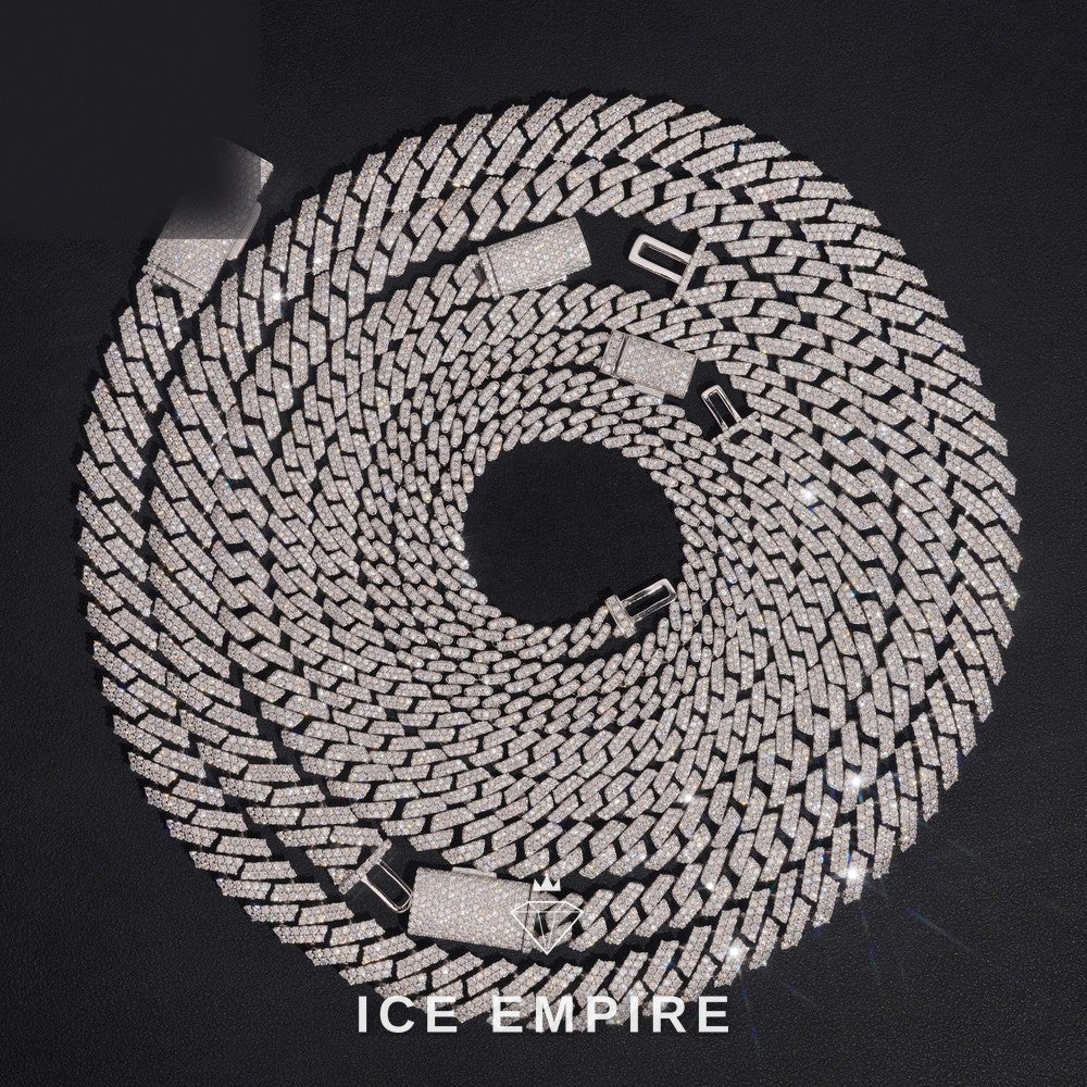 Iced Out Rose Gold Plated Moissanite Cuban Chain