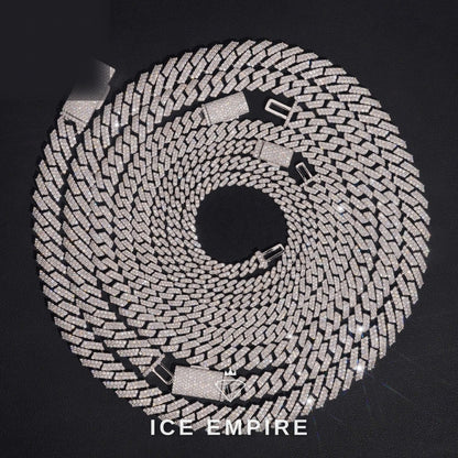 Iced Out Rose Gold Plated Moissanite Cuban Chain